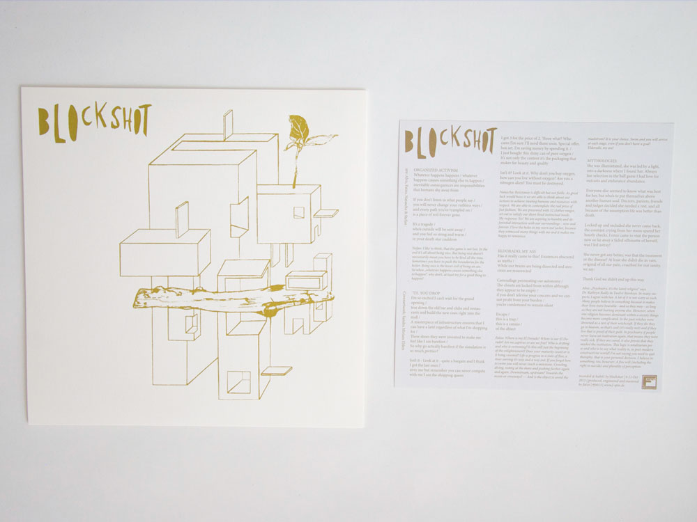 Grafikdesign fuer die Band Blockshot