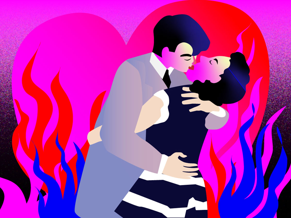 Freie Illustration des Studios für Grafikdesign Strahlenkatzen in Köln, querformatige farbige Vektorgrafik mit vielen Farbverläufen